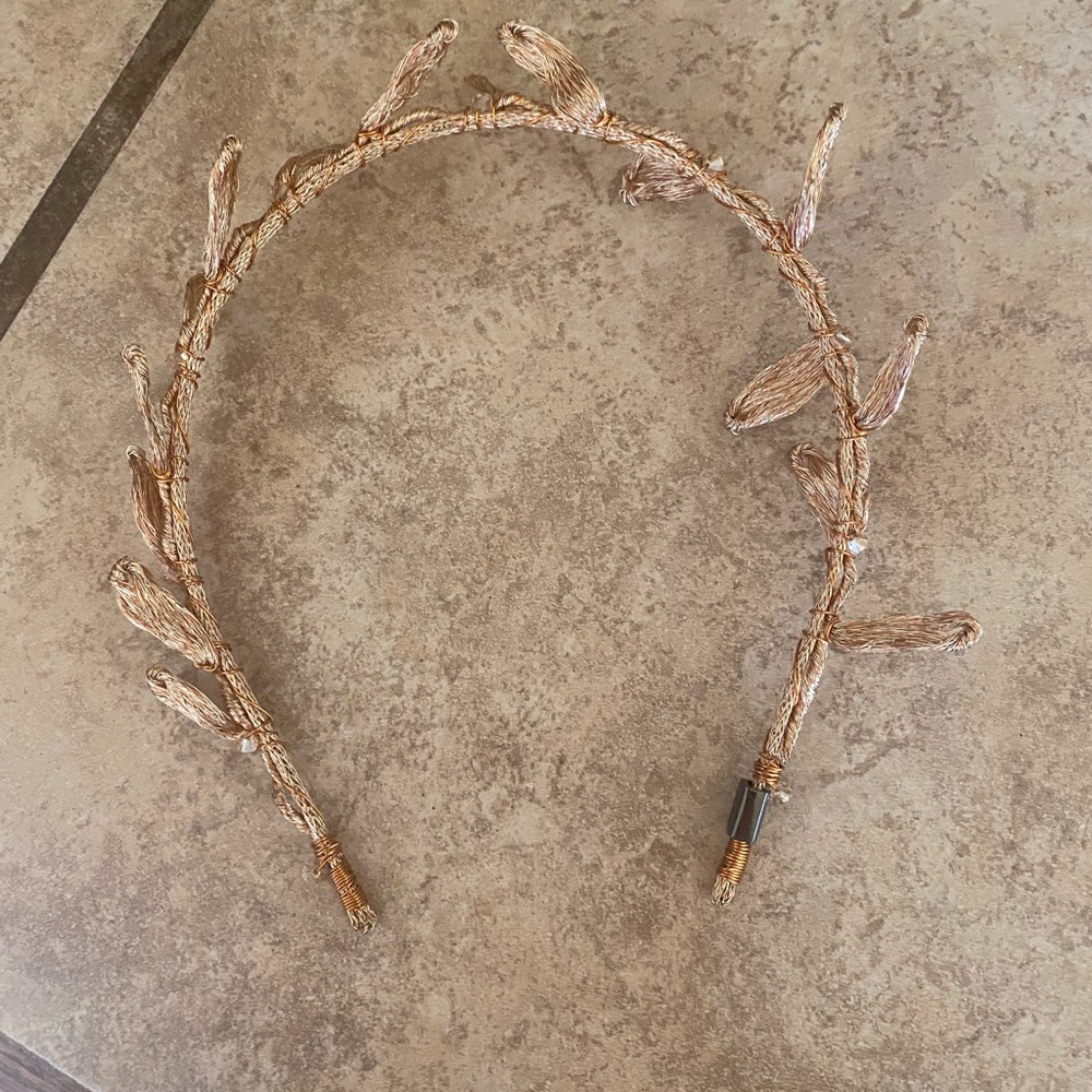 BHLDN Gold Leaf Headband